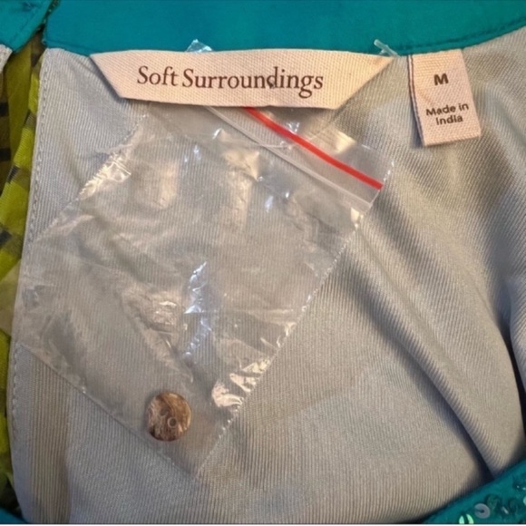 NWOT Soft Surroundings Boho Beach Retro Floral Sleeveless Swing Dress SZ M - Picture 10 of 11